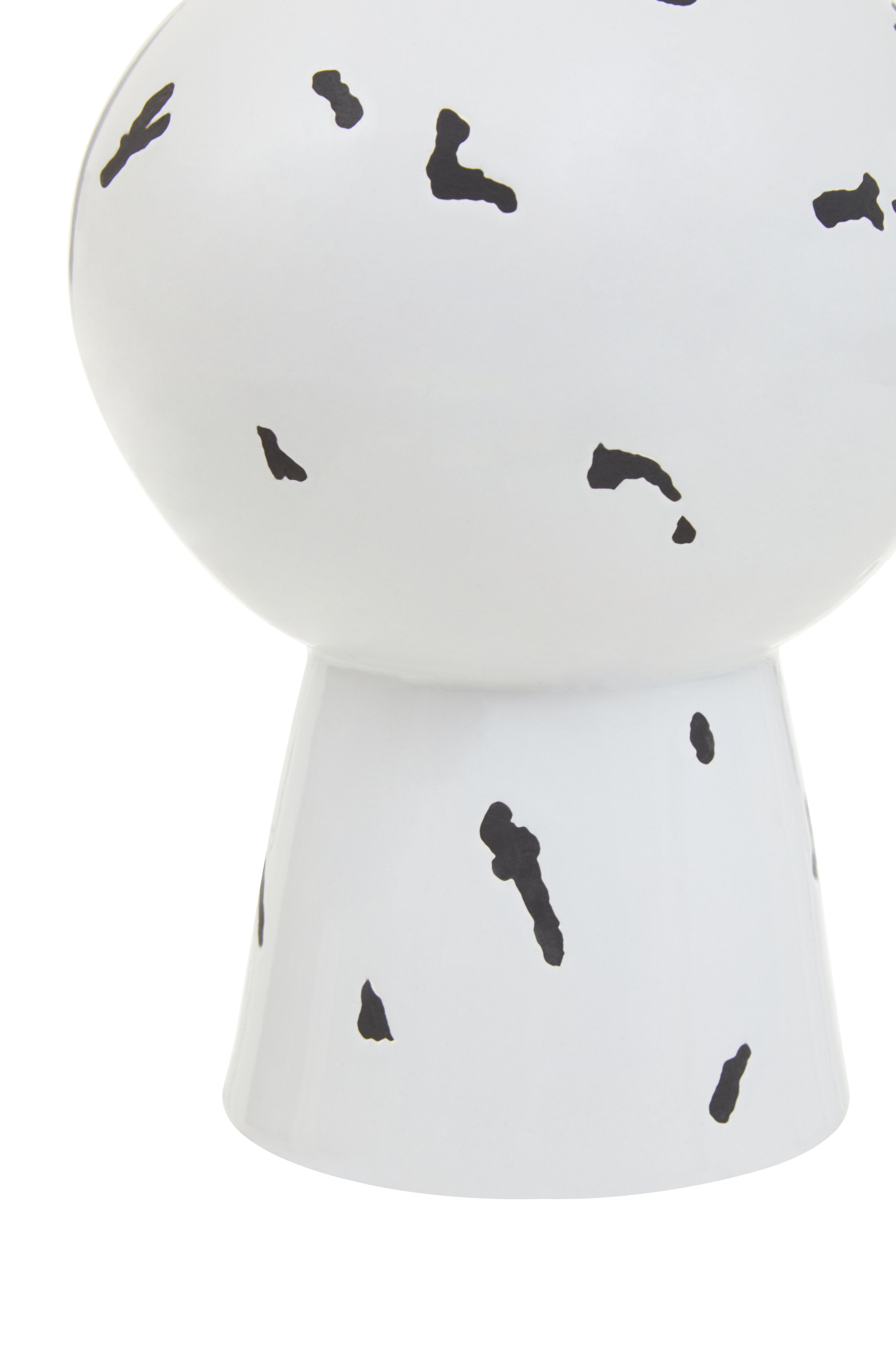 Alston Geometric White & Black Ceramic Vase | Small